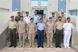 وفد جامعة الدفاع الوطني السعودي يزور كلية الدفاع الوطني 