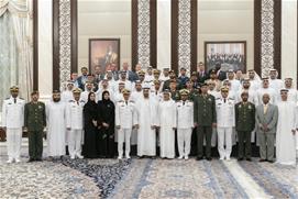 Mohamed Bin Zayed receives National Defence College Graduates